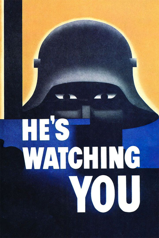 1940S Hes Watching You World War 2 Espionage Wall Home Decor Keychain