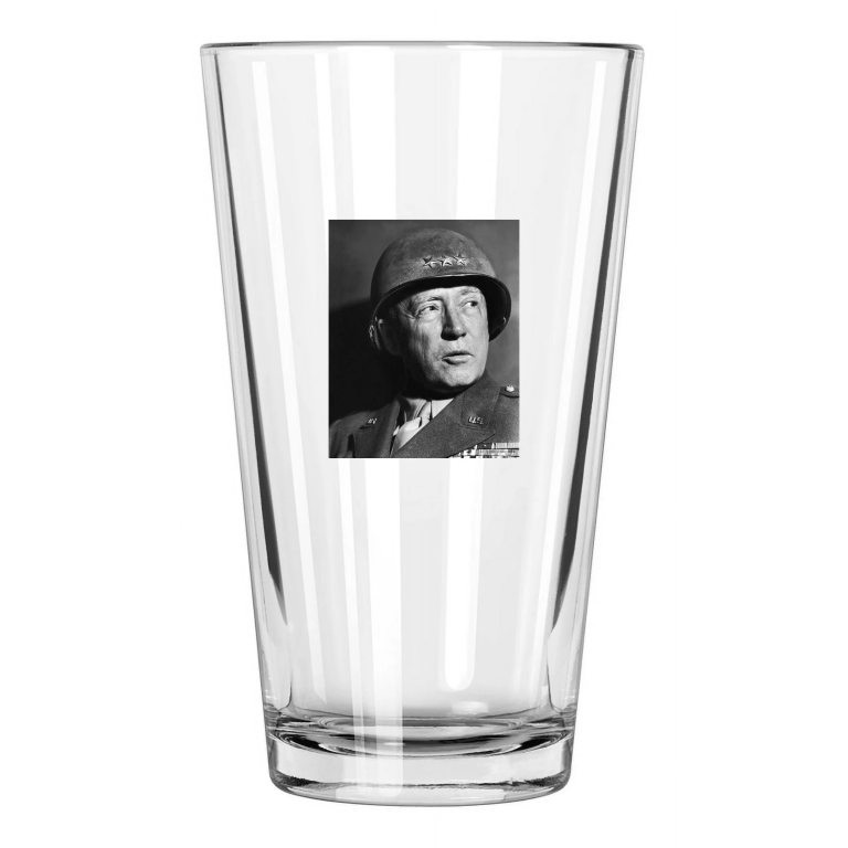 1940S Us Army General George S Patton World War Ii 2 Pint Beer Drinking Glass