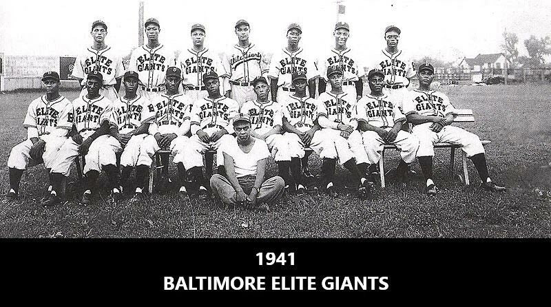 1941 Baltimore Elite Giants Team Magnet Baseball Picture Negro League Ny