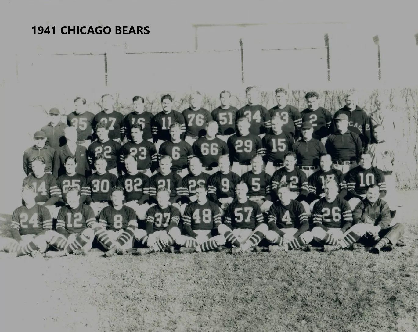 1941 Chicago Bears Team Magnet Football Nfl Picture