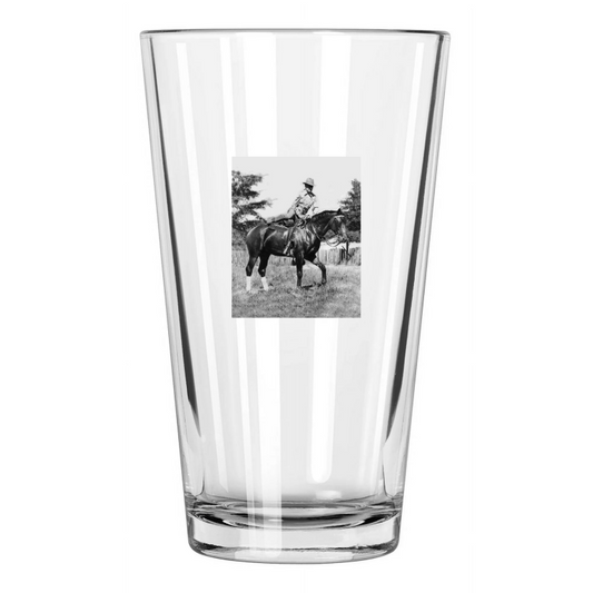 1941 Champion Racehorse Seabiscuit Horsegraph Pint Beer Drinking Glass