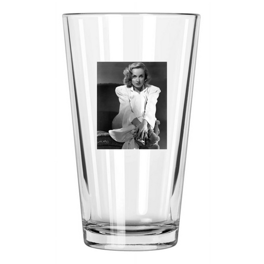1941 Film Actress Carole Lombard Photo Mr And Mrs Smith Pint Beer Drinking Glass