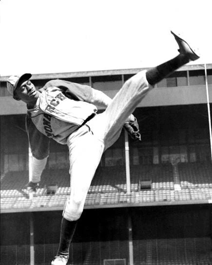 1941 Kansas City Monarchs Satchel Paige Glossy Magnet Negro League Print