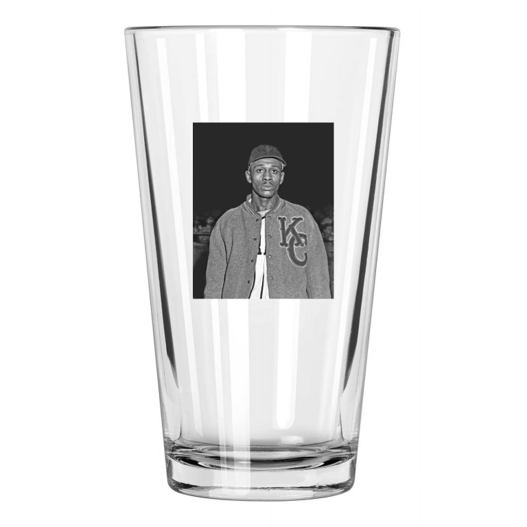 1941 Kansas City Monarchs Satchel Paige Negro League Hof 71 Pint Beer Glass