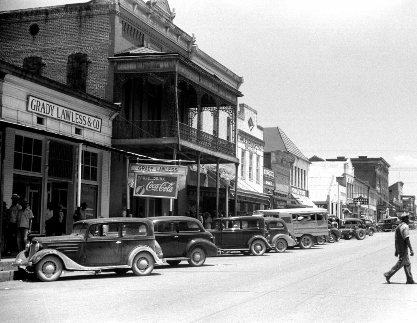 1941 Main Street Greensboro Alabama Old Vintage Photo Reprint