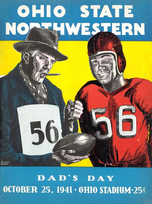 1941 Ohio State Vs Northwestern Team Magnet Buckeyes Picture Ncaa Football