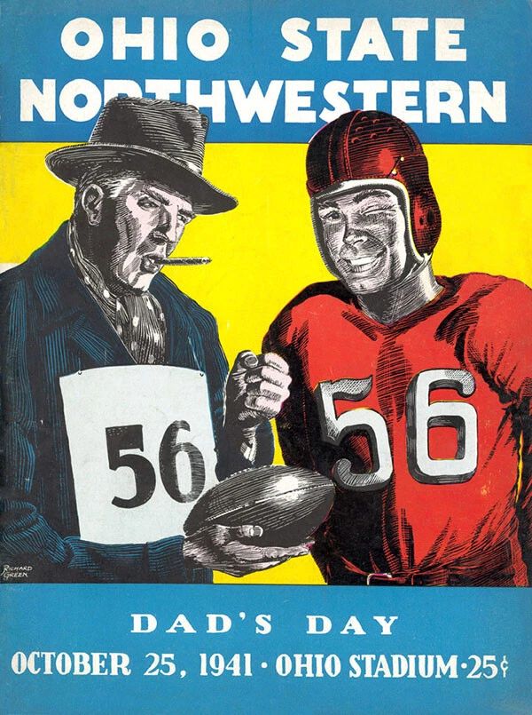 1941 Ohio State Vs Northwestern Team Keychain Buckeyes Picture Ncaa Football