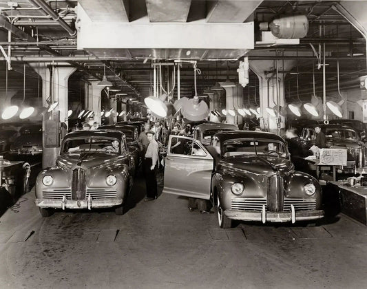 1941 Packard Factory Assembly Line Retro Car Manufacturing Magnet Magnet 11X13X17