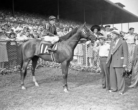 1941 Triple Crown Champion Whirlaway Glossy Photo American Derby Print