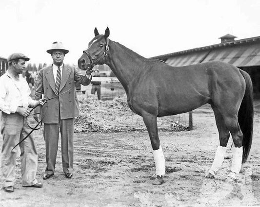 1941 Triple Crown Champion Whirlaway Glossy Keychain Thoroughbred Print 1