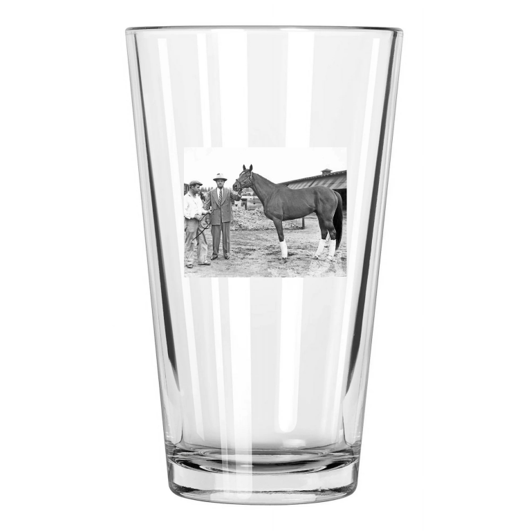 1941 Triple Crown Champion Whirlaway Thoroughbred 1 Pint Beer Drinking Glass