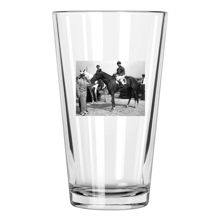 1941 Triple Crown Champion Whirlaway Thoroughbred 3 Pint Beer Drinking Glass