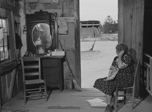 1941 Woman Watching Husband Plow Fields Heard County Georgia Old Photo 8 X 10
