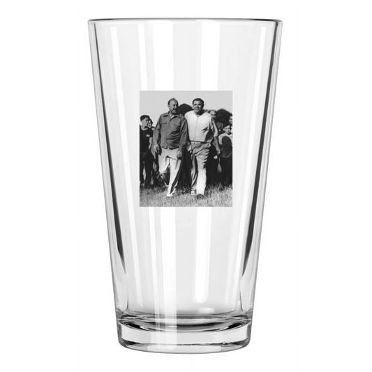 1941 Yankees Babe Ruth And Tigers Ty Cobb Photo Golf Pint Beer Drinking Glass