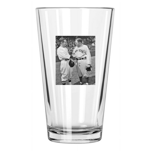 1941 Yankees Joe Mccarthy And Senators Bucky Harris Opening Day Pint Beer Glass