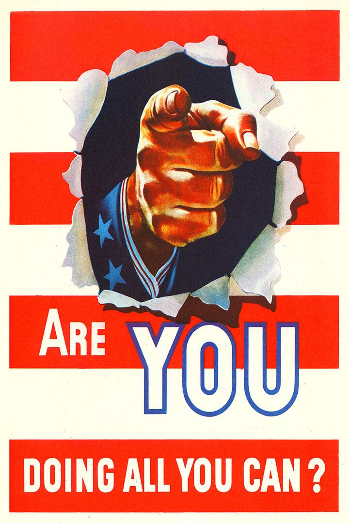 1942 Are You Doing All You Can Ww2 War Morale Wall Art Home Poster