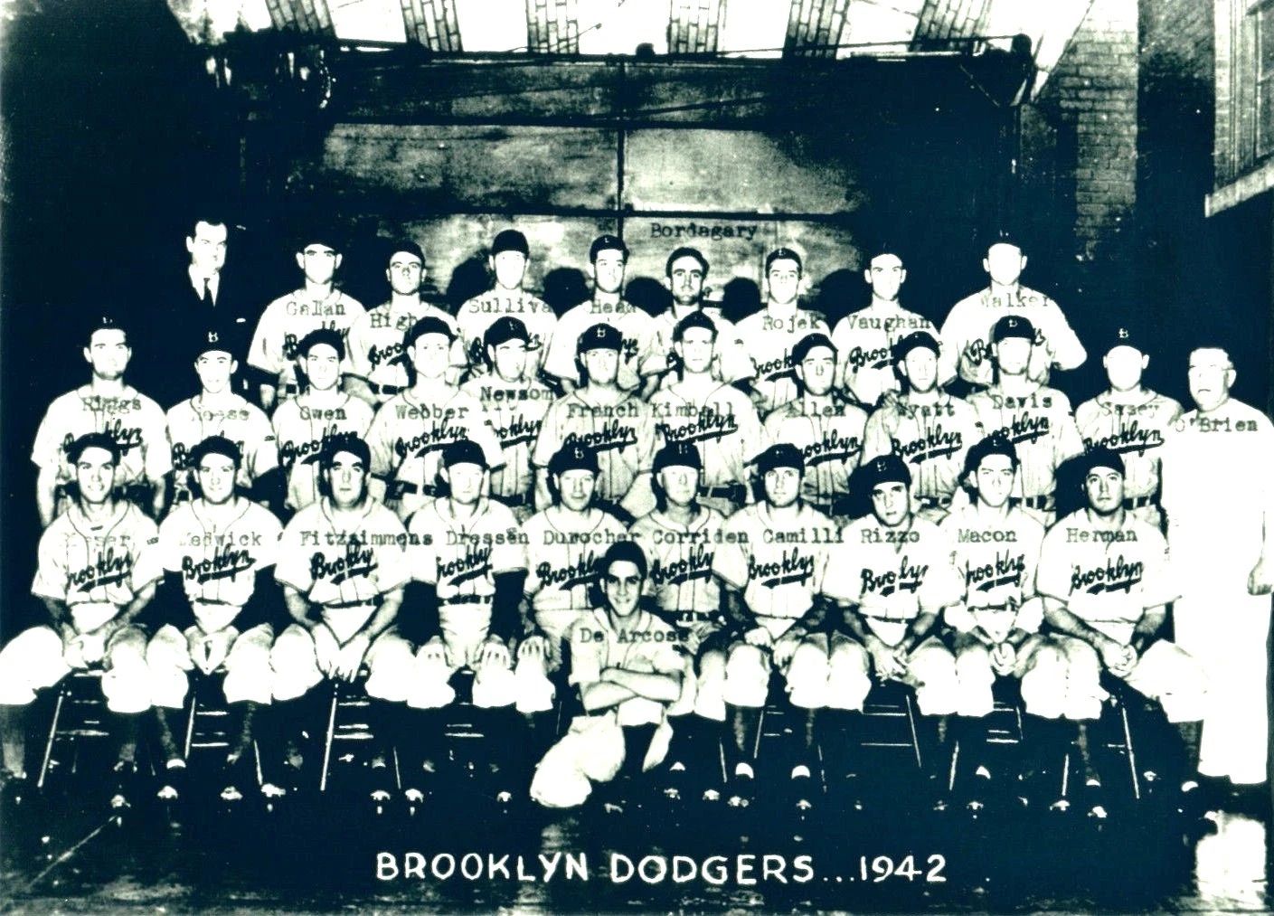 1942 Brooklyn Dodgers Photo Mlb Baseball Picture