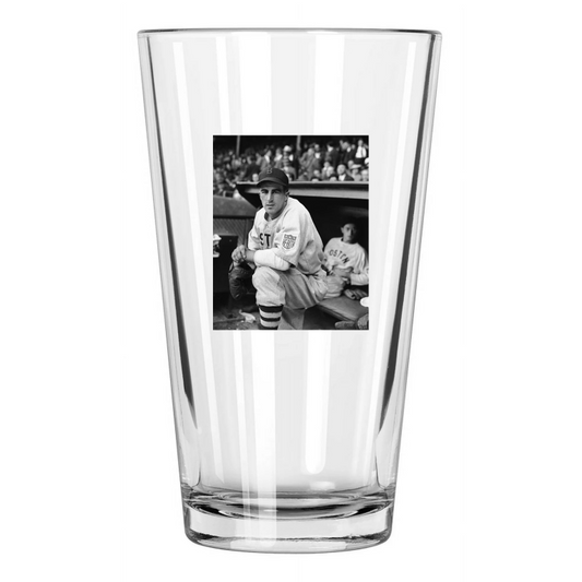 1942 Boston Red Sox Johnny Pesky Photo Baseball Pint Beer Drinking Glass