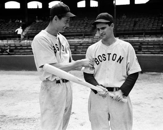 1942 Boston Red Sox Ted Williams & Bobby Doerr Glossy Magnet Baseball Print