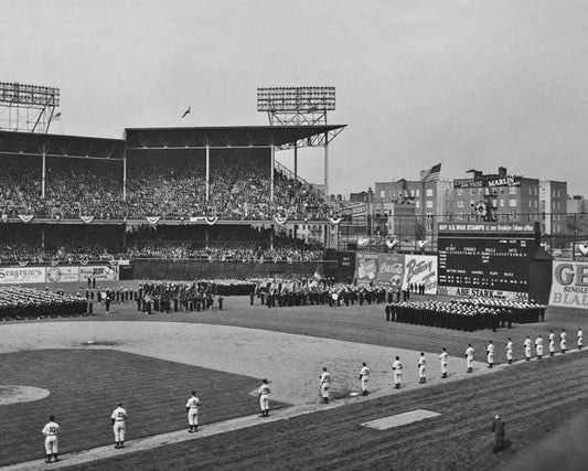 1942 Brooklyn Dodgers Ebbets Field Glossy Keychain Print War Bond Rally Keychain