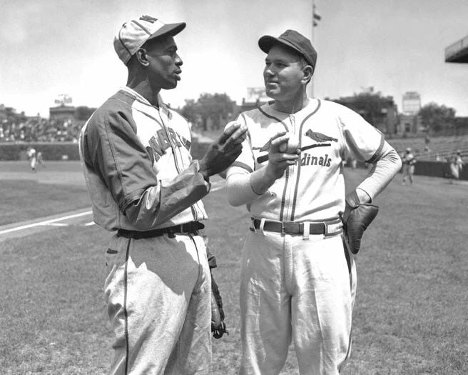 1942 Cardinals Dizzy Dean And Kc Satchel Paige Magnet Alumni All Star Game