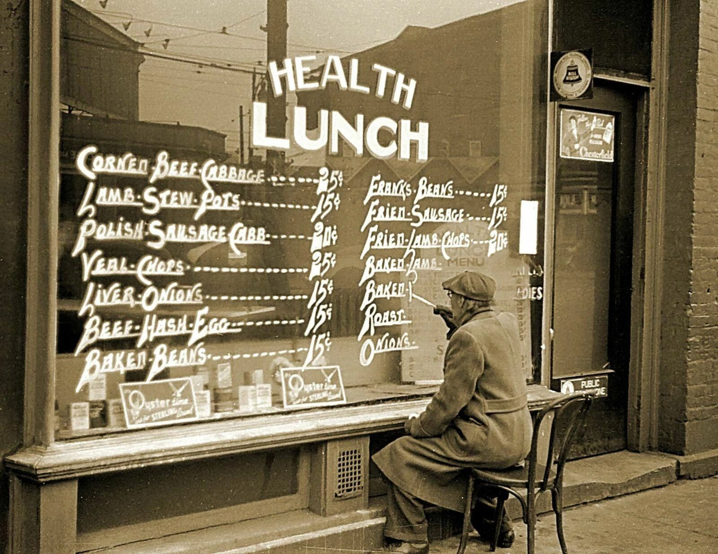 1942 Changing Menu Health Lunch Restaurant Vintage Old Magnet Reprint