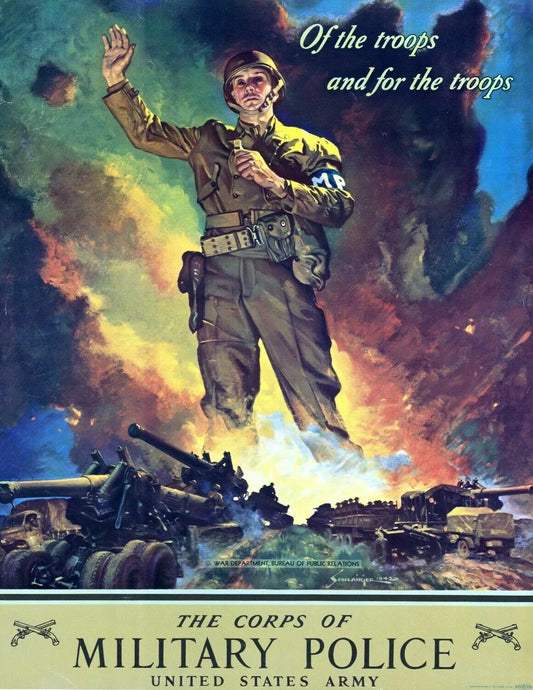 1942 Corps Military Police Us Army Vintage Print Picture Reprint
