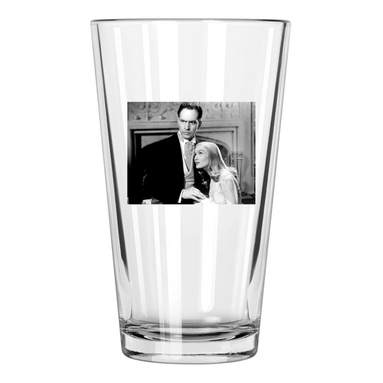 1942 Fredric March And Veronica Lake I Married A Witch Pint Beer Drinking Glass