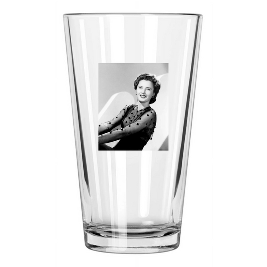 1942 Film Actress Barbara Stanwyck Photo Model Pint Beer Drinking Glass