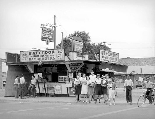 1942 Nifty Nook Hamburger Stand Phoenix Az Arizona Old 300 Piece Jigsaw Puzzle