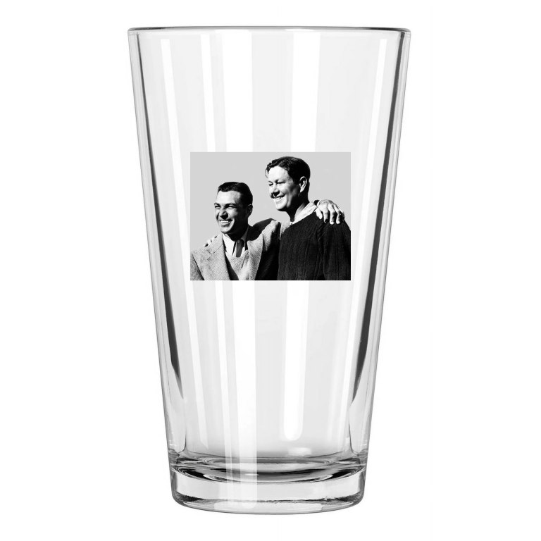 1942 Pga Masters Ben Hogan And Byron Nelson Photo Golf Pint Beer Drinking Glass