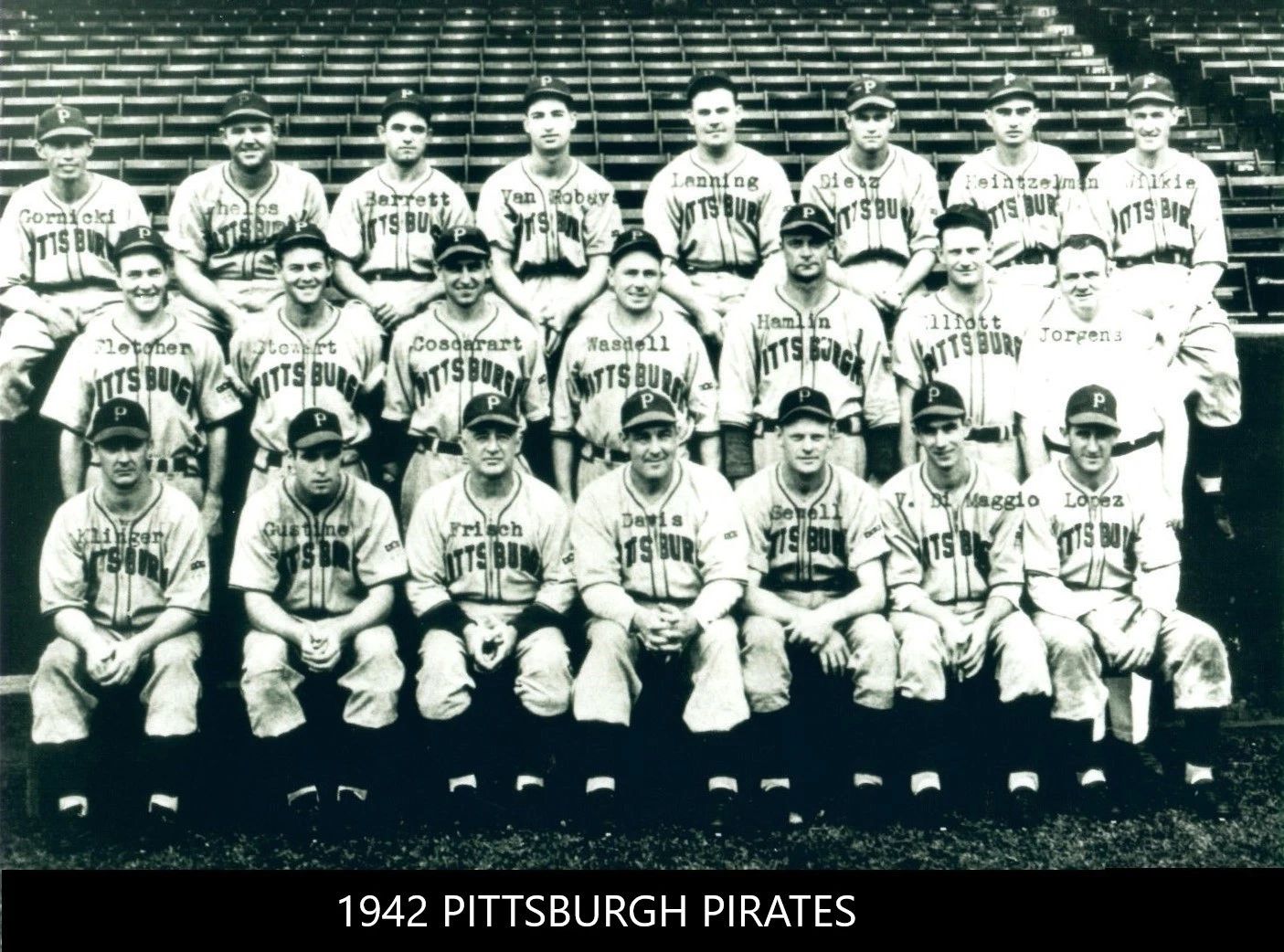 1942 Pittsburgh Pirates Team Magnet Baseball Picture Mlb
