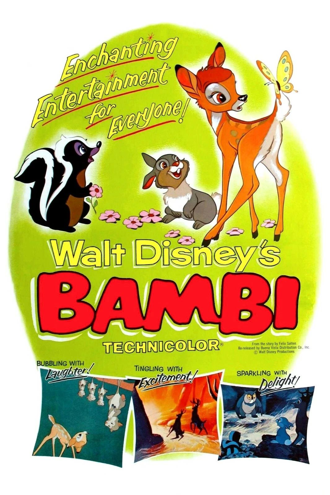 1942 Walt Disneys Bambi Movie Print Thumper Flower 300 Piece Jigsaw Puzzle