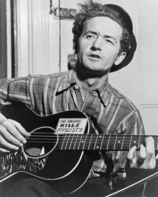 1943 Folk Blues Singer Woody Guthrie Glossy Magnet Guitar Magnet