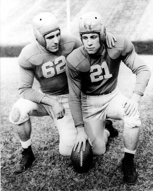 1943 Georgia Charley Trippi And Frank Sinkwich Glossy Keychain Football Keychain