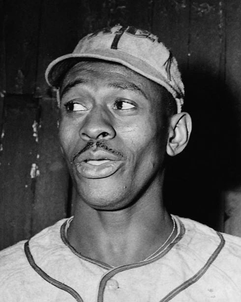 1943 Kansas City Monarchs Satchel Paige Glossy Keychain Negro League Print