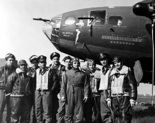 1943 Memphis Belle Boeing B 17 Aircraft Airplane Glossy Photo Vintage Print