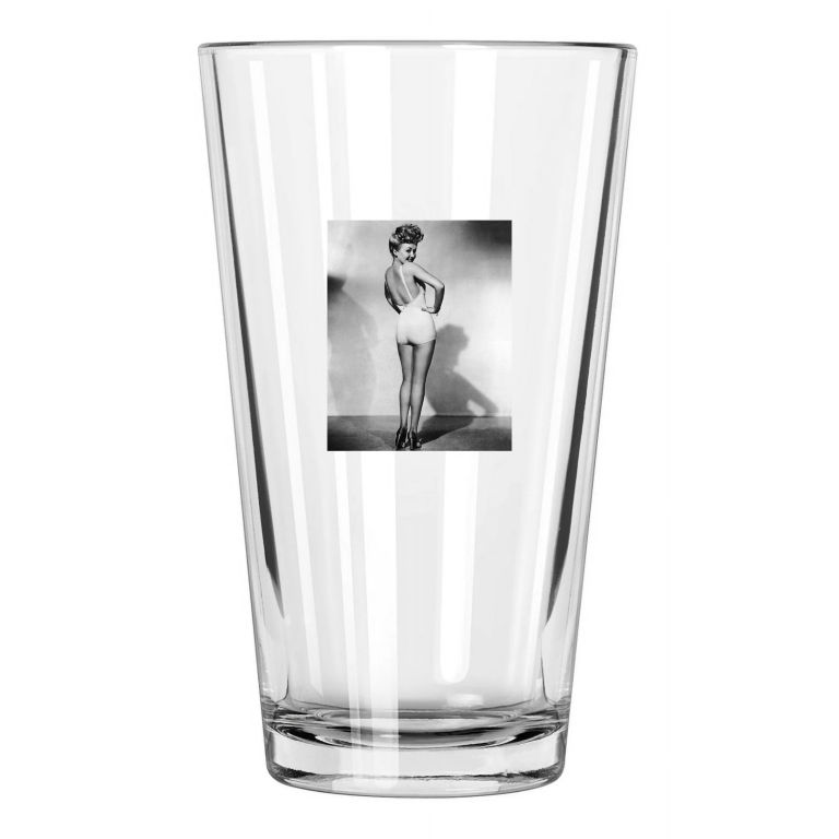 1943 Model Betty Grable Celebrity Million Dollar Legs! Pint Beer Drinking Glass