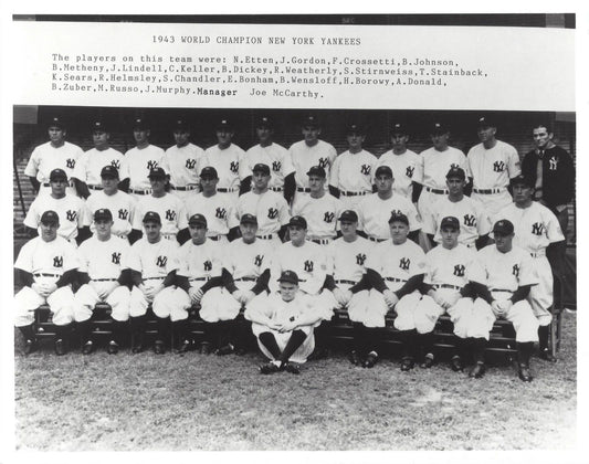 1943 New York Yankees Team Keychain Baseball Mlb Picture Ny World Champs