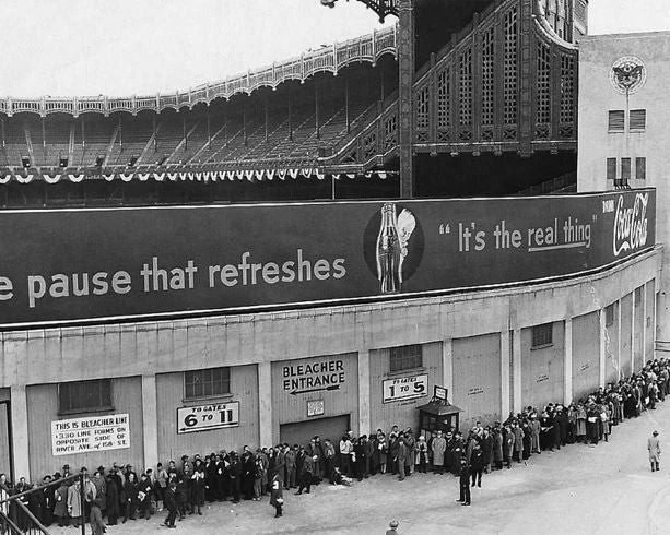 1943 Old Yankees Stadium Before The World Series Glossy Magnet Magnet