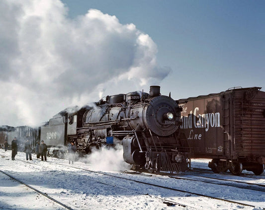 1943 Santa Fe Freight Train Corwith Yard Chicago Rail Road Picture Photo