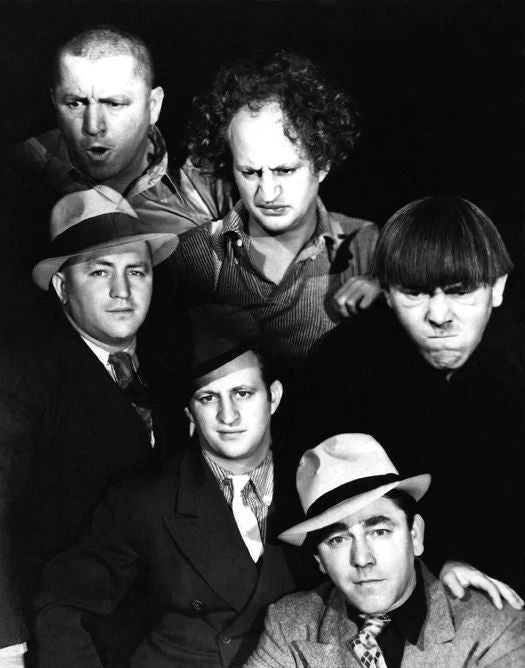 1943 Three Stooges Glossy Photo Larry Moe Curly Poster Promotional Print