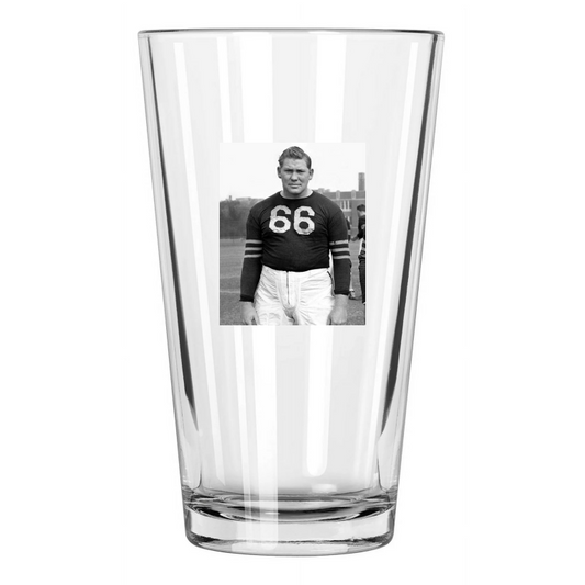 1944 Chicago Bears Clyde Bulldog Turner Photo Football Pint Beer Drinking Glass