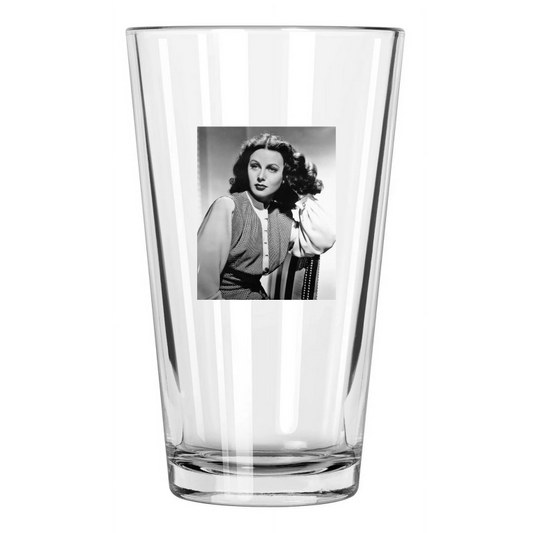 1944 Film Actress Hedy Lamarr Photo 'The Heavenly Body' Pint Beer Drinking Glass