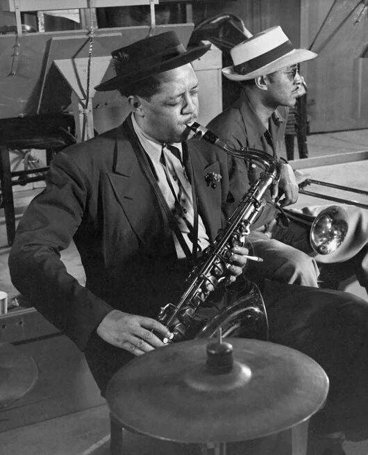 1944 Jazz Musician Lester Young Glossy Keychain Saxophonist Keychain