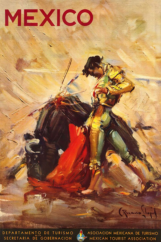 1944 Mexican Bullfighter Classic Vintage Style Travel Keychain