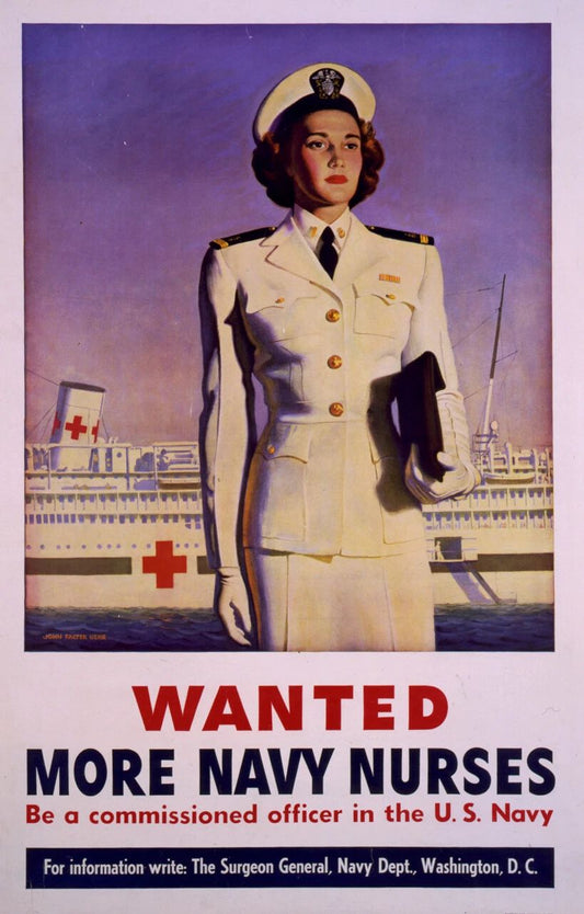 1944 Navy Nurses Wanted Old Vintage Recruiting Magnet Magnet Reprint