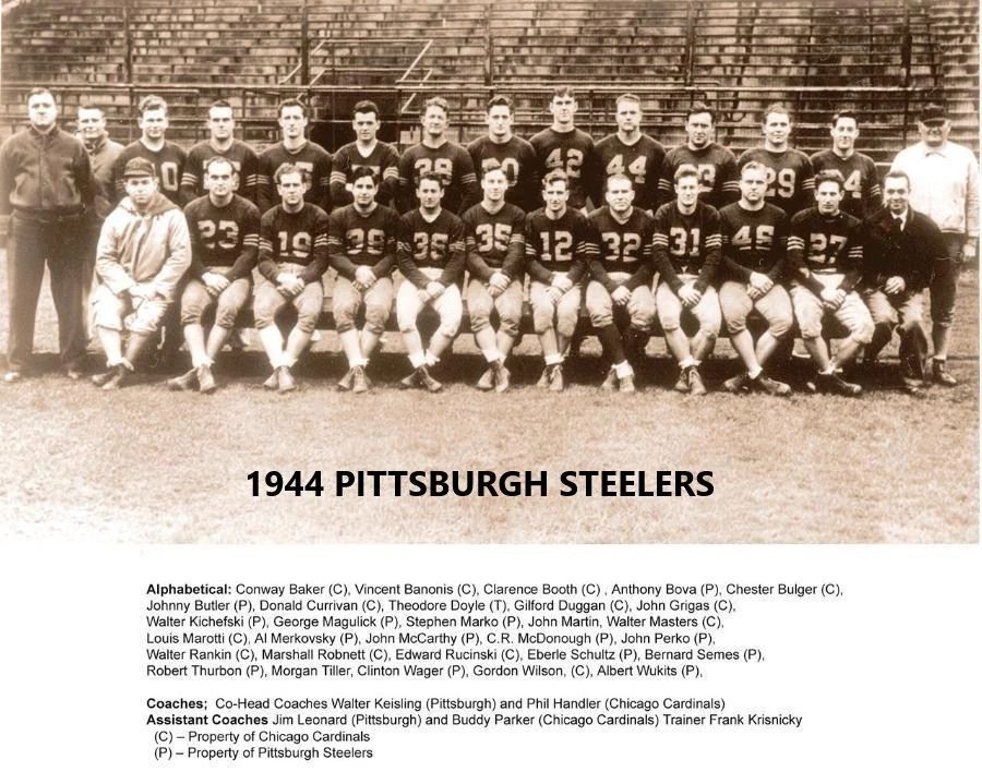 1944 Pittsburgh Steelers Team Keychain Nfl Football Picture