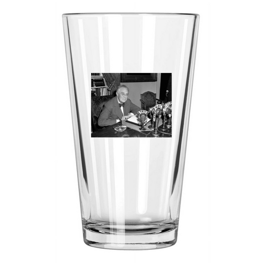1944 President Franklin D Roosevelt Fdr D Day Speech Pint Beer Drinking Glass
