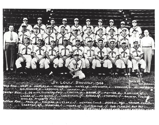 1944 St. Louis Browns Team Magnet Baseball Mlb Picture